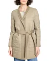 Nic + Zoe Nic+zoe Reversible Quilted Coat In Brown