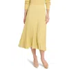 Nic + Zoe Nic+zoe Rib Sweater Midi Skirt In Lemongrass