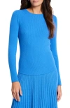 Nic + Zoe Nic+zoe Ribbed Sweater T-shirt In Sapphire
