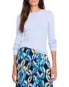 Nic + Zoe Womens Cotton Blend Crewneck Pullover Top
