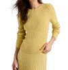 Nic + Zoe Ribbed Sweater Tee In Lemongrass In Multi