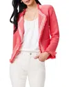 Nic + Zoe Ribbon Trim Fringe Mix Knit Jacket