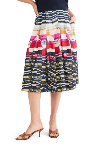 Nic + Zoe Nic+zoe Rising Sun Midi Skirt In Multi