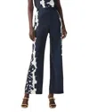 Nic + Zoe Nic+zoe Rose Bloom Wide Leg Pants In Indigo Multi