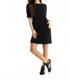 Nic + Zoe Ruched Elbow Sleeve Sheath Dress In Black Onyx In Black
