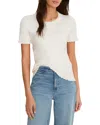 Nic + Zoe Nic+zoe Ruffle Trim Short Sleeve Sweater In White