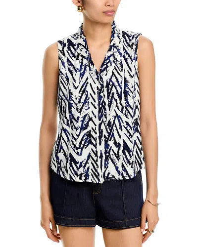 Nic + Zoe Nic+zoe Ruffle Trim Top In Black