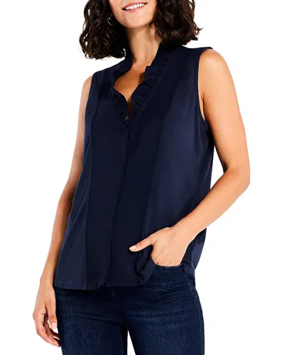 Nic + Zoe Nic+zoe Ruffled Around Tank In Black