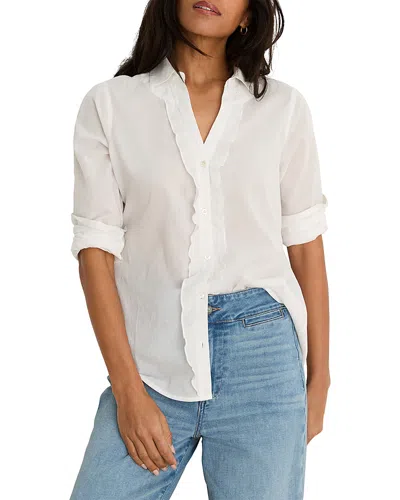 Nic + Zoe Nic+zoe Ruffled Shirt In White