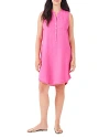Nic + Zoe Nic+zoe Rumba Linen Blend Shift Dress In Wild Pink