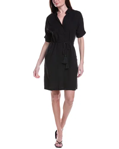 Nic + Zoe Nic+zoe Rumba Linen-blend Mini Dress In Black