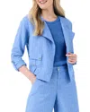 Nic + Zoe Rumba Linen Blend Moto Jacket