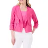 Nic + Zoe Nic+zoe Rumba Linen Blend Moto Jacket