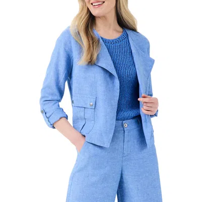NIC + ZOE NIC+ZOE RUMBA LINEN BLEND MOTO JACKET