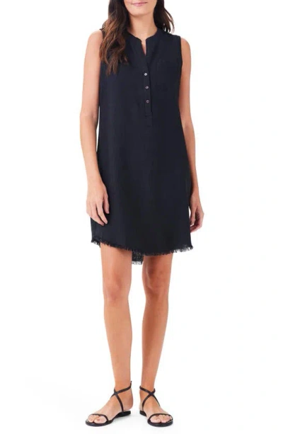 Nic + Zoe Rumba Linen Blend Shift Dress In Black