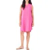 Nic + Zoe Nic+zoe Rumba Linen Blend Shift Dress In Wild Pink