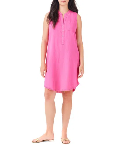 Nic + Zoe Nic+zoe Rumba Linen Blend Shift Dress In Wild Pink
