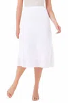 Nic + Zoe Rumba Organic Linen Blend A-line Skirt In White