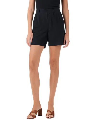 Nic + Zoe Nic+zoe Rumba Linen-blend Trouser Short In Black