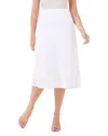 Nic + Zoe Rumba Organic Linen Blend A-line Skirt In Paper White