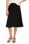 Nic + Zoe Nic+zoe Rumba Organic Linen Blend A-line Skirt In Black Onyx