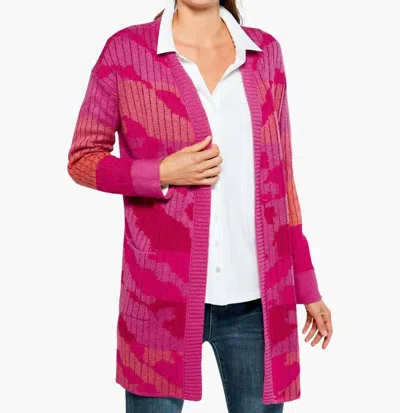 Nic + Zoe Samantha Sun Chaser Cardigan In Multi Pink