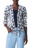 Nic + Zoe Sand Dollar 4-way Linen Blend Cardigan In Aqua Multi