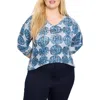 Nic + Zoe Nic+zoe Sand Dollar Supersoft Sweater In Blue