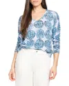Nic + Zoe Nic+zoe Sand Dollar Supersoft Sweater In Blue Multi