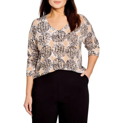 Nic + Zoe Nic+zoe Sand Dollar Supersoft Sweater In Neutral Multi