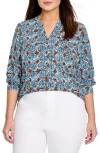 Nic + Zoe Nic+zoe Sand Dollar Top In Blue Multi