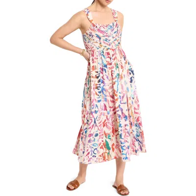 Nic + Zoe Nic+zoe Sarah Color Wash Stretch Cotton Midi Sundress