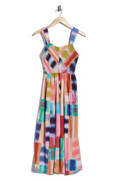Nic + Zoe Nic+zoe Sarah Smocked Stretch Cotton Sundress In Multi