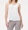 Nic + Zoe Scoop Neck Satin Tank In Multi