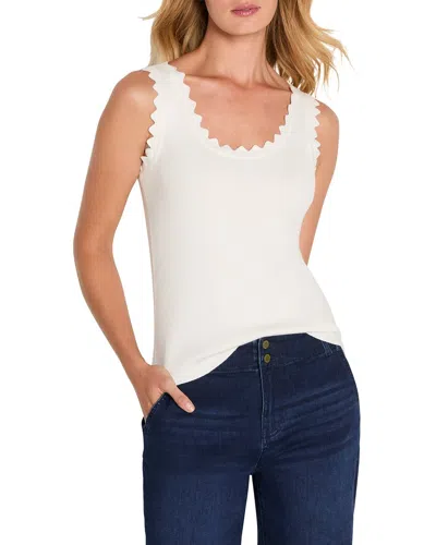 Nic + Zoe Nic+zoe Scallop Sweater Tank In Clc-classic Cream