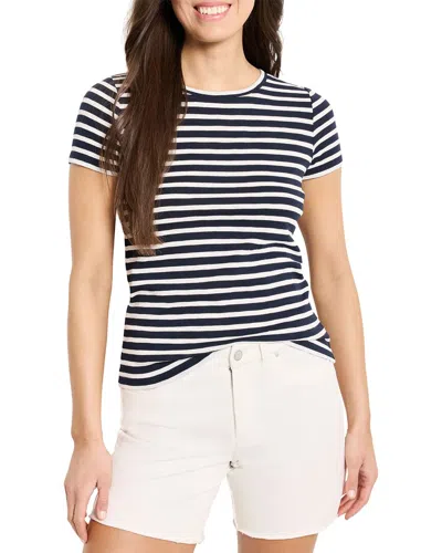 Nic + Zoe Nic+zoe Scoop Neck Striped T-shirt In Multi