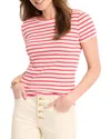 Nic + Zoe Nic+zoe Scoop Neck Striped T-shirt In Multi