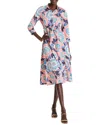 Nic + Zoe Nic+zoe Scribble Blooms Shirt Dress