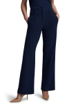 Nic + Zoe Nic+zoe Pintuck Pleated Wide Leg Knit Pants In Dark Indigo