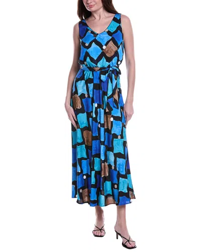 Nic + Zoe Nic+zoe Sea Glass Bianca Maxi Dress In Blue