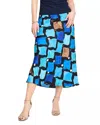 Nic + Zoe Sea Glass Skirt In Blue Multi In Blue