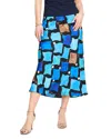 Nic + Zoe Sea Glass Skirt In Blue Multi In Blue Multi
