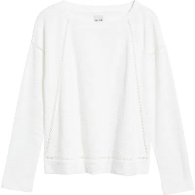 Nic + Zoe Nic+zoe Seamed Texture Top In Paper White