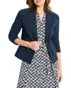 Nic + Zoe Nic+zoe Seasonless Cotton Double Pocket Blazer In Blue