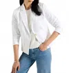 Nic + Zoe Seasonless Cotton Double Pocket Blazer In Paper White