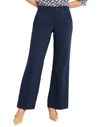 Nic + Zoe Nic+zoe Seasonless Cotton Wide-leg Trouser In Blue