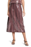 Nic + Zoe Nic+zoe Sequined Knit Midi Skirt In Chai