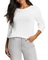 Nic + Zoe Nic & Zoe Stitched Crew Sweater In Classic Cream
