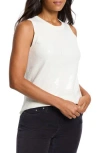 Nic + Zoe Nic+zoe Sequin Sweater Tank In Cream