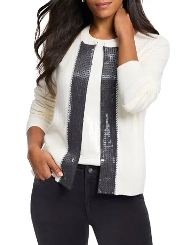 NIC + ZOE NIC+ZOE SEQUIN TRIMMED CARDIGAN